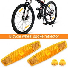 BSK 10Pcs Yellow Bicycle Wheel Spoke Night Safety Warning Reflector - B0749HM3K6